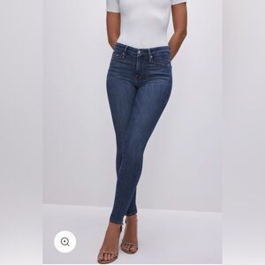 Good American High Rise Dark Blue Jeans Blue 004 Size 6